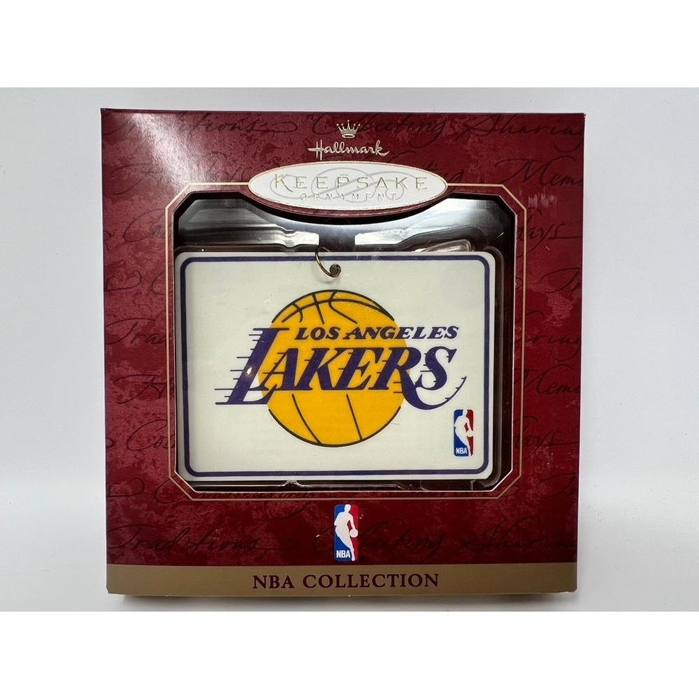 Hallmark Keepsake Ornament NBA Los Angeles Lakers 1997 White Excellent Ceramic